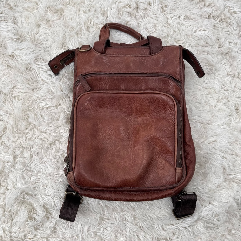 Allen Edmonds Tech Leather Backpack Hybrid Briefcase Backpack
